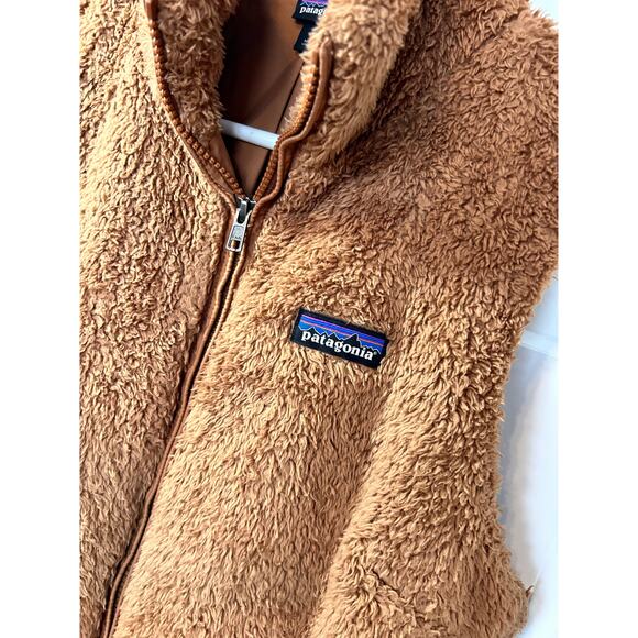 Patagonia Women's Los Gatos Fuzzy Sherpa Fleece Full Zip Vest Brown Size‎ Small - Picture 5 of 12
